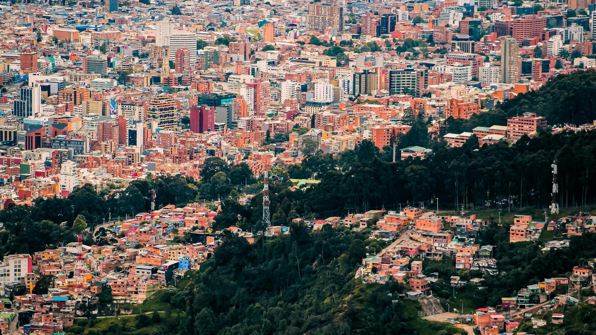 Edificios modernos residenciales en Bogotá